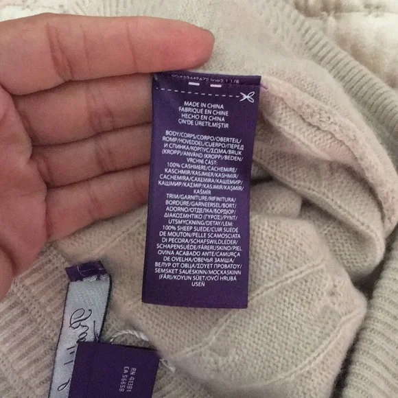 RALPH LAUREN PURPLE LABEL REAL CASHMERE Cable Knit Wide-Leg Pants NWOT S…